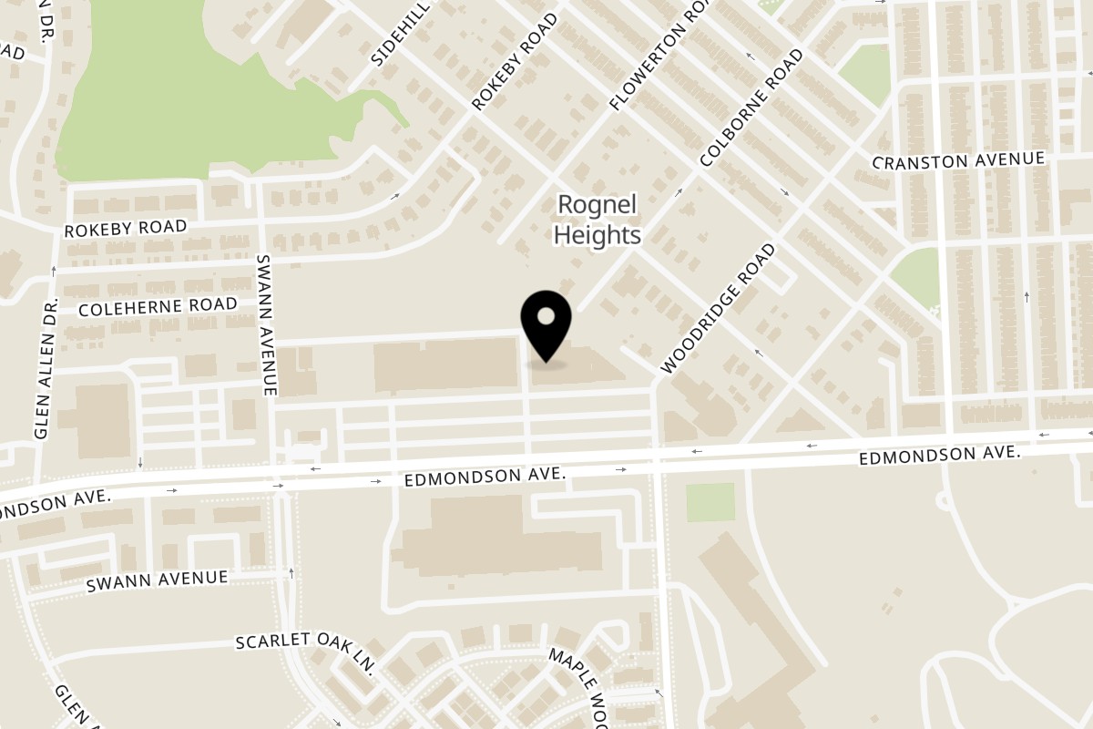 Map showing the location of America's Best Wings (disused) on 4428 Edmondson Ave in Baltimore
